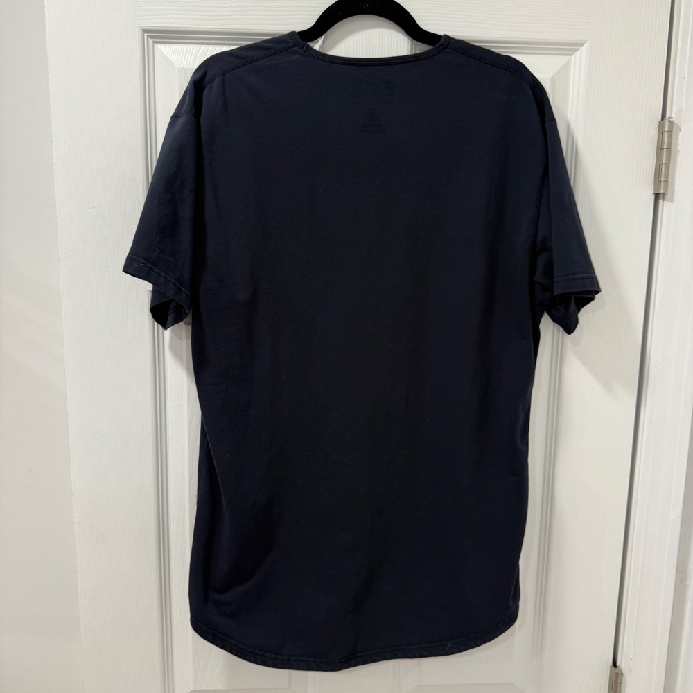 BYLT Premium Basics Navy Blue T Shirt L Lux Workout Tee Solid Short Sleeve Solid - Picture 4 of 7